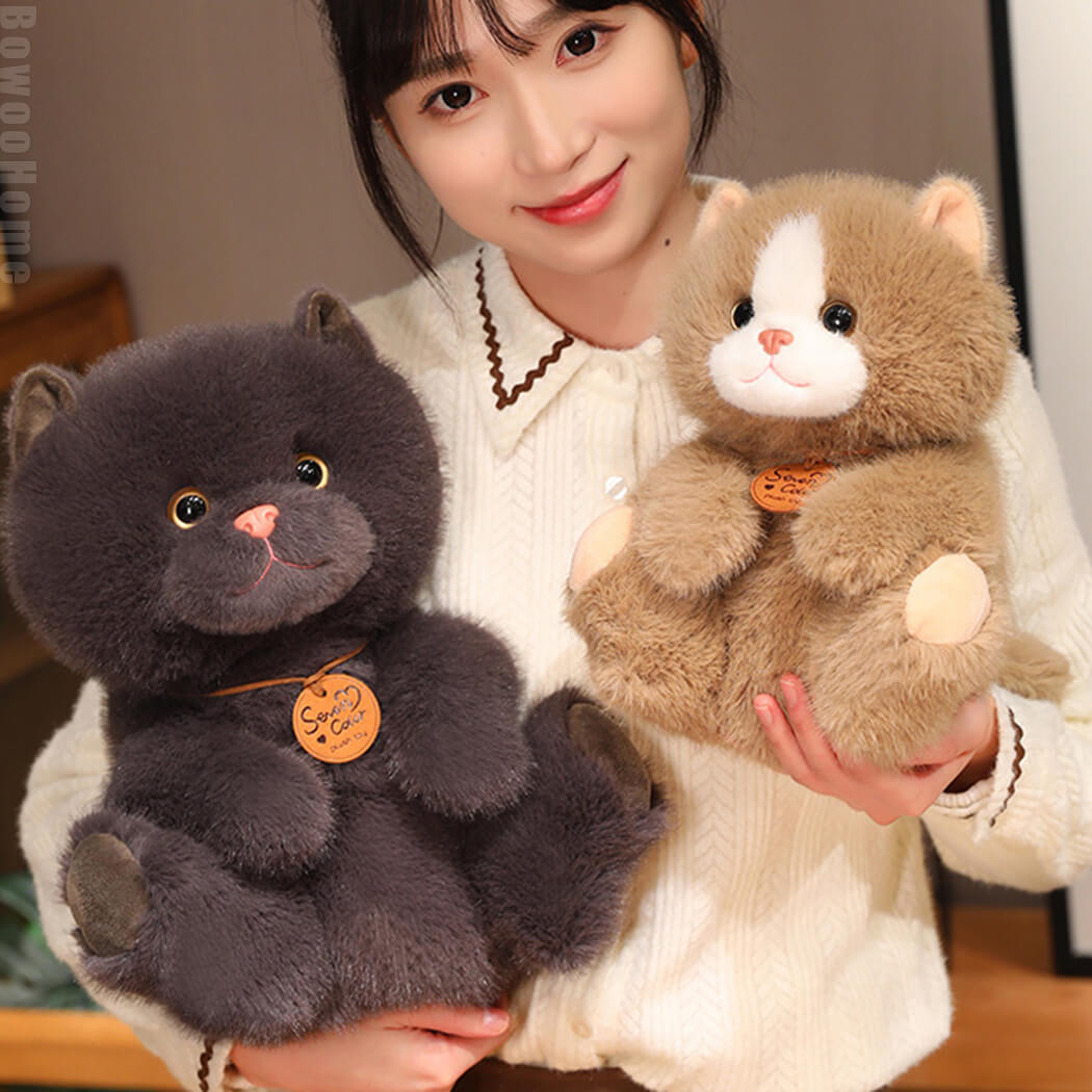 BowooHome ぬいぐるみ ねこ 猫 可愛い ふわふわ もちもち 本物そっくり 友達 彼氏 彼女 家族 誕生日 記念日 プレゼント お祝い 贈り物