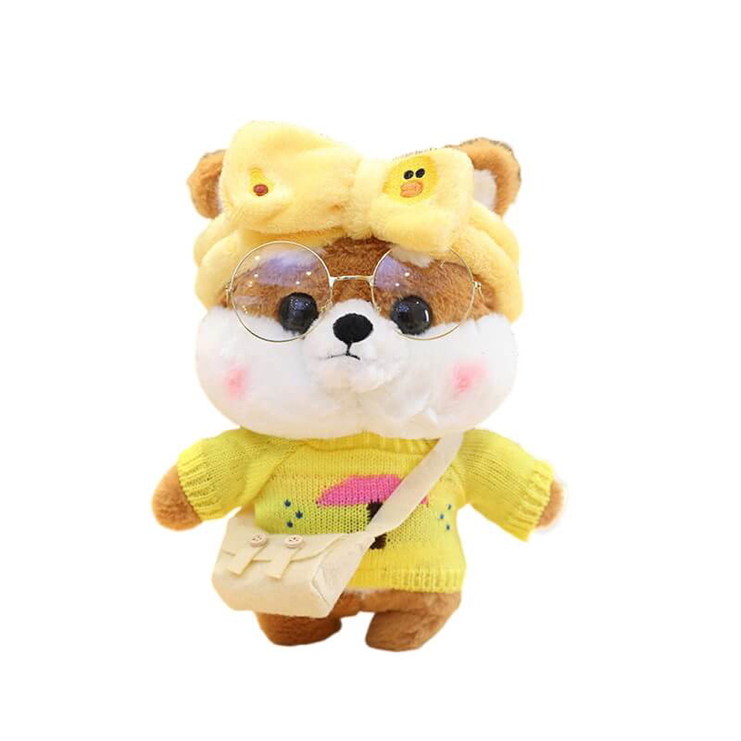 BowooHome ぬいぐるみ 柴犬 服を着た犬 可愛い もちもち ふわふわ かわいい いぬ アニマル クッション 動物 お祝い プレゼント