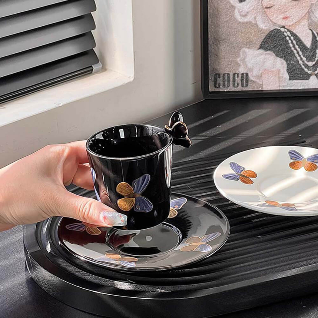 BowooHome マグカップ コーヒーカップ 磁器 ティーカップ シンプル オシャレ 耐熱 耐冷 Coffee Cup カップ お手入れ簡単 食洗器可