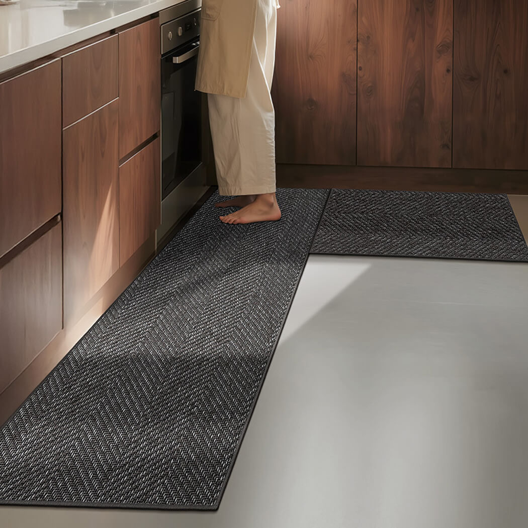 BowooHome キッチンマット おしゃれ シンプル 玄関マット 耐用性 掃除やすい 洗える 滑り止め付き 吸水 速乾 抗菌防臭 お手入れ簡単