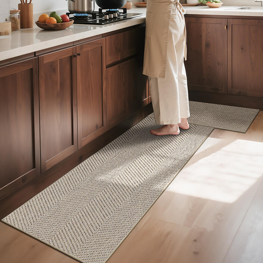 BowooHome キッチンマット おしゃれ シンプル 玄関マット 耐用性 掃除やすい 洗える 滑り止め付き 吸水 速乾 抗菌防臭 お手入れ簡単