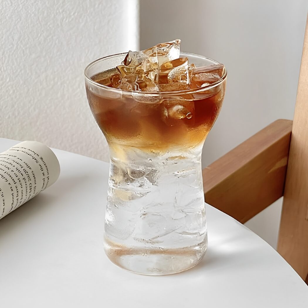 BowooHome グラス コーヒーカップ 耐熱 耐冷 ティーカップ シンプル オシャレ ガラス カップ 食洗器可 Coffee Cup お手入れ簡単