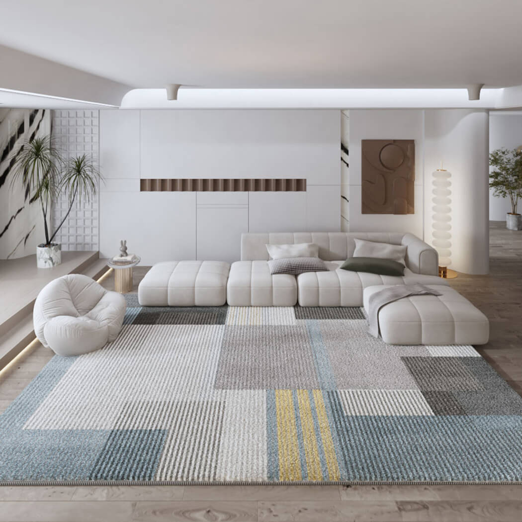 BowooHome おしゃれ ラグ 短毛 シンプル カーペット 北欧 長方形 ラグマット 洗える 掃除簡単 滑り止め付き オールシーズン使える