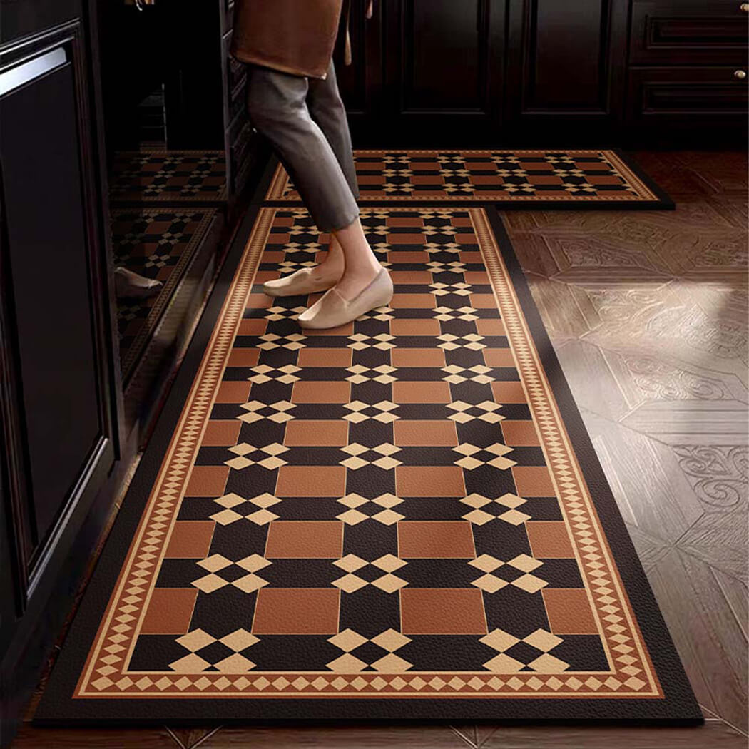 BowooHome キッチンマット フラット バス 玄関マット おしゃれ 滑り止め付き 台所マット 毛足ない 掃除やすい 家用・業務用・店舗用 滑り止め付き 洗える 吸水 速乾