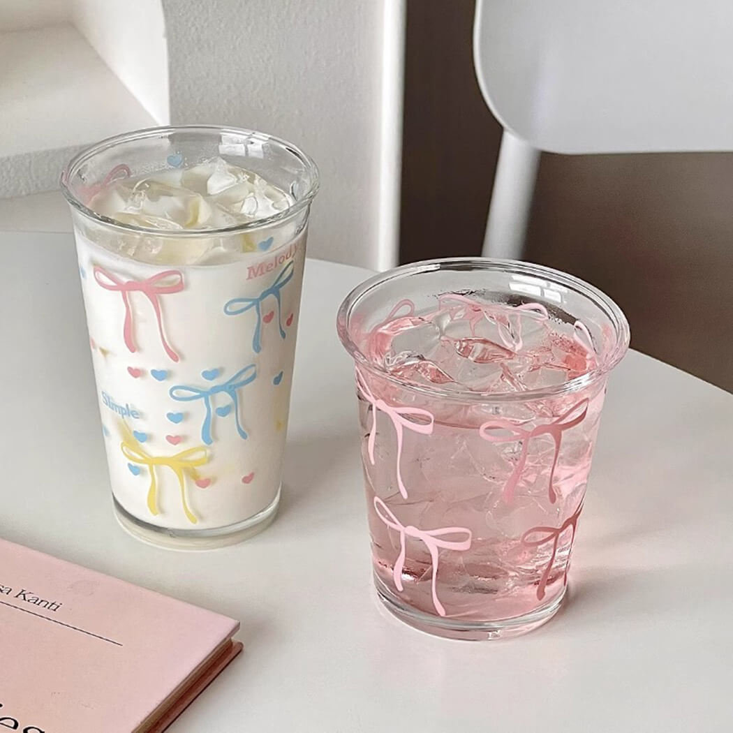 BowooHome グラス ガラスコップ コーヒー ティーコップ 耐熱 耐冷 食洗器可 お手入れ簡単 Coffee Cup