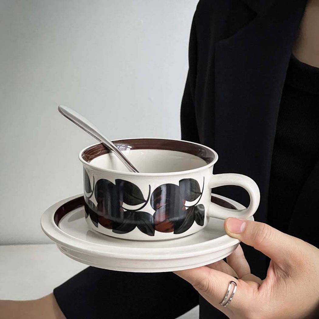 BowooHome マグカップ オシャレ 磁器 コーヒーカップ ティーカップ Coffee Cup カップ 耐熱 耐冷 食洗器可 お手入れ簡単