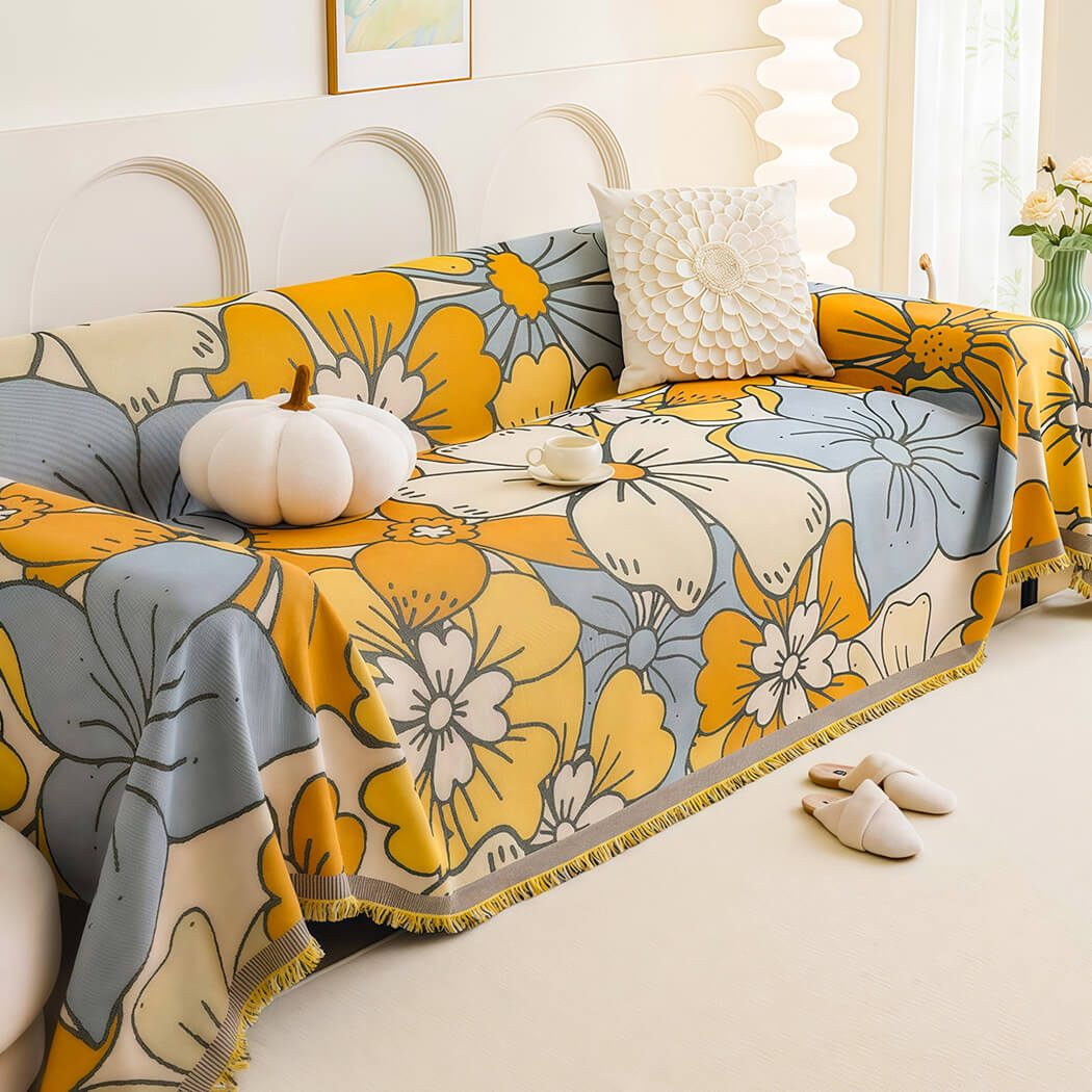 BowooHome ソファーカバー マルチカバー ソファ毛布 1人掛け～5人掛け対応 おしゃれ 保護カバー 洗える 可愛い ソファカバー 犬猫対策 防塵 キズ防止 お手入れ簡単 汚れ防止