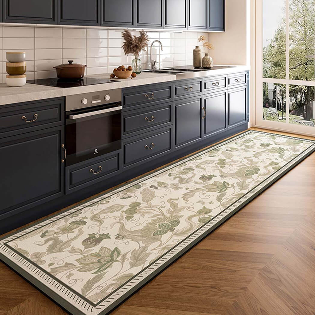 BowooHome キッチンマット 玄関マット 毛足ない フラット 滑り止め付き 掃除やすい 家用・業務用・店舗用 バス おしゃれ 台所マット 洗える 吸水 速乾
