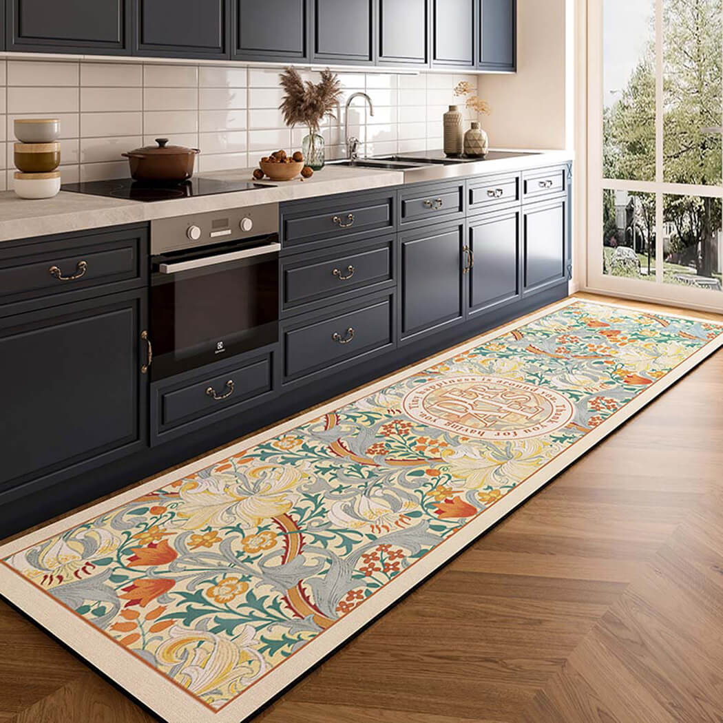 BowooHome キッチンマット 玄関マット 毛足ない フラット 滑り止め付き 掃除やすい 家用・業務用・店舗用 バス おしゃれ 台所マット 洗える 吸水 速乾