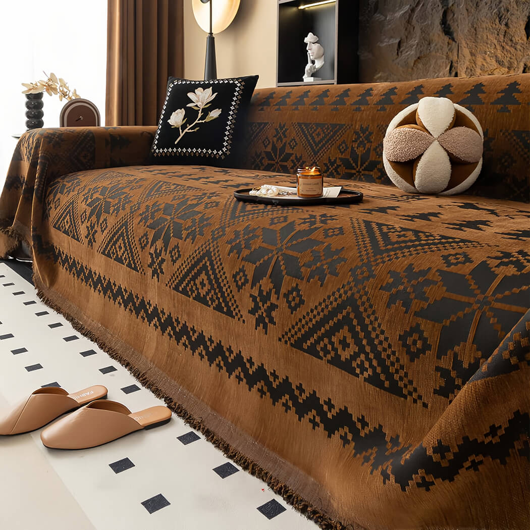 BowooHome ソファーカバー マルチカバー ソファ毛布 両面使用 おしゃれ 保護カバー 1人掛け～5人掛け対応 洗える ソファカバー 犬猫対策 防塵 キズ防止 お手入れ簡単 汚れ防止