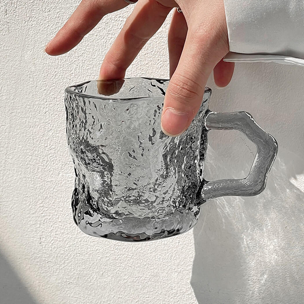 BowooHome ガラスカップ グラス コーヒーカップ ティーカップ コップ オシャレ 耐熱 耐冷 Coffee Cup 食洗器可 お手入れ簡単