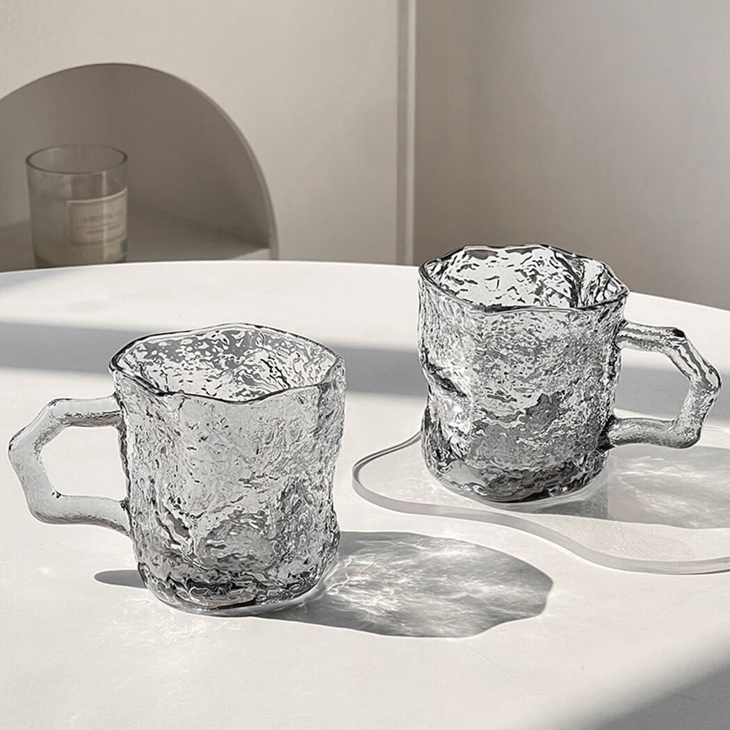 BowooHome ガラスカップ グラス コーヒーカップ ティーカップ コップ オシャレ 耐熱 耐冷 Coffee Cup 食洗器可 お手入れ簡単