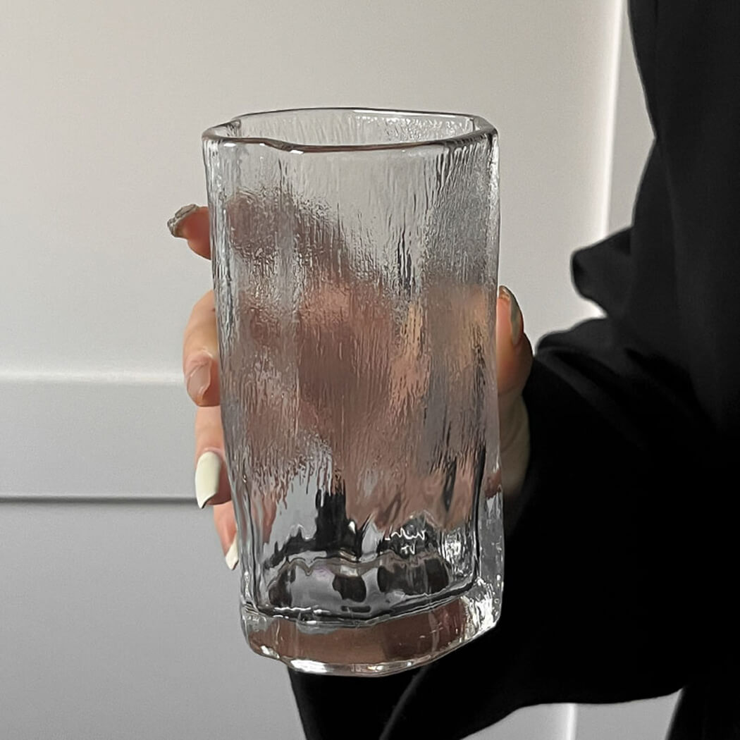 BowooHome グラス コーヒーカップ 耐熱 耐冷 オシャレ シンプル ガラス カップ シンプル ティーカップ 食洗器可 Coffee Cup お手入れ簡単