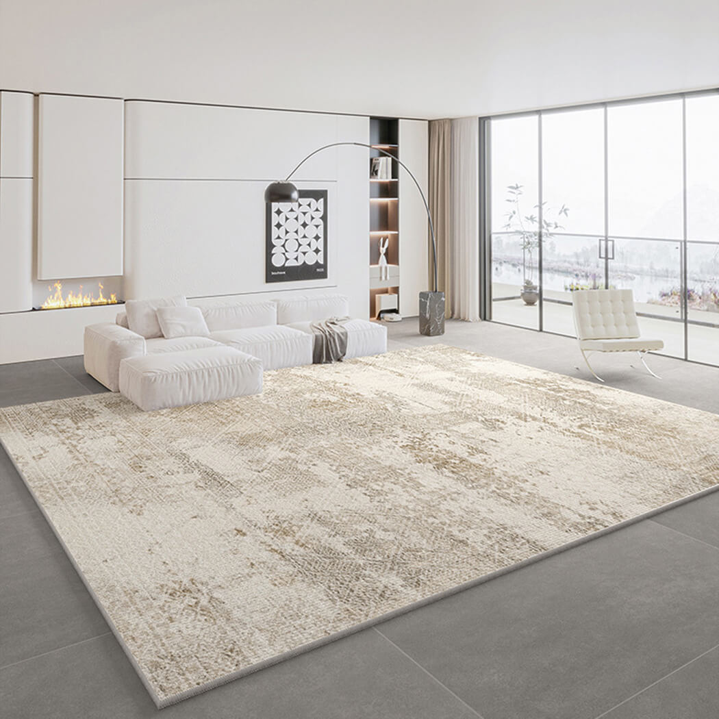 BowooHome ラグ おしゃれ シンプル ラグマット 平坦な表面 毛足がない サラサラした触り カーペット 洗える 掃除簡単 滑り止め付き 四季通用 春夏秋冬使える
