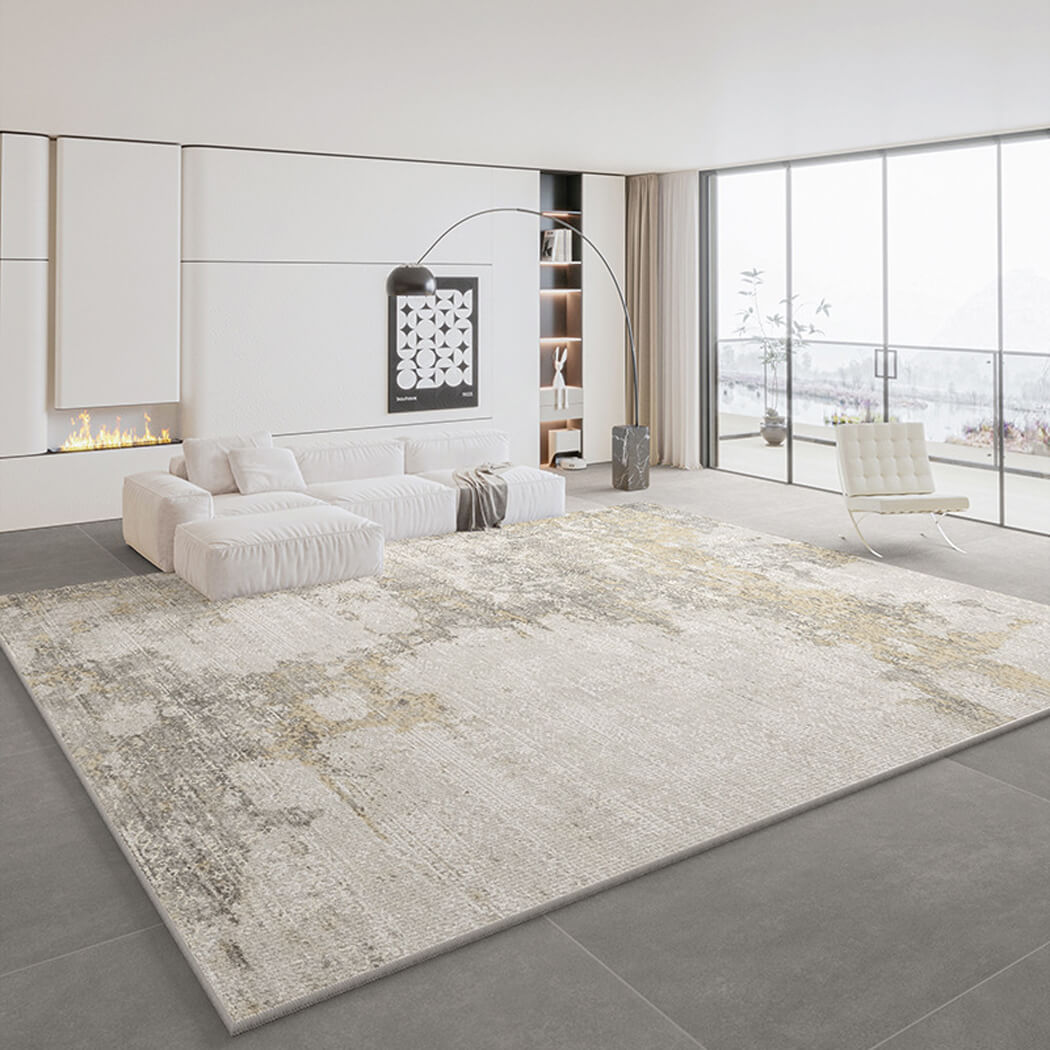 BowooHome ラグ おしゃれ シンプル ラグマット 平坦な表面 毛足がない サラサラした触り カーペット 洗える 掃除簡単 滑り止め付き 四季通用 春夏秋冬使える