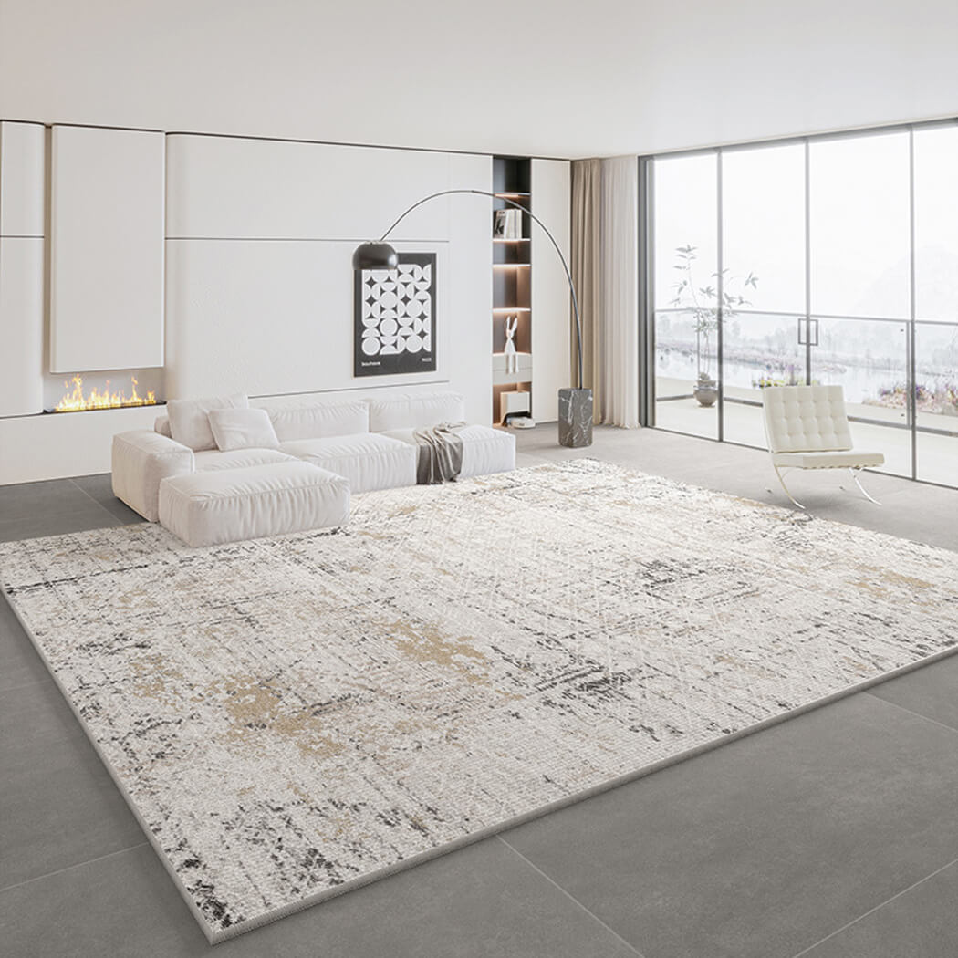 BowooHome ラグ おしゃれ シンプル ラグマット 平坦な表面 毛足がない サラサラした触り カーペット 洗える 掃除簡単 滑り止め付き 四季通用 春夏秋冬使える