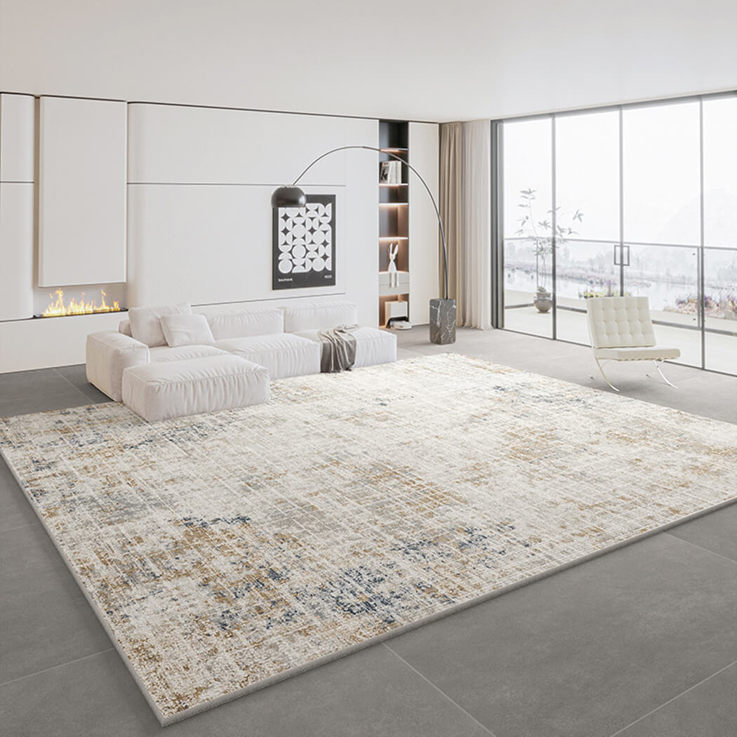 BowooHome ラグ おしゃれ シンプル ラグマット 平坦な表面 毛足がない サラサラした触り カーペット 洗える 掃除簡単 滑り止め付き 四季通用 春夏秋冬使える