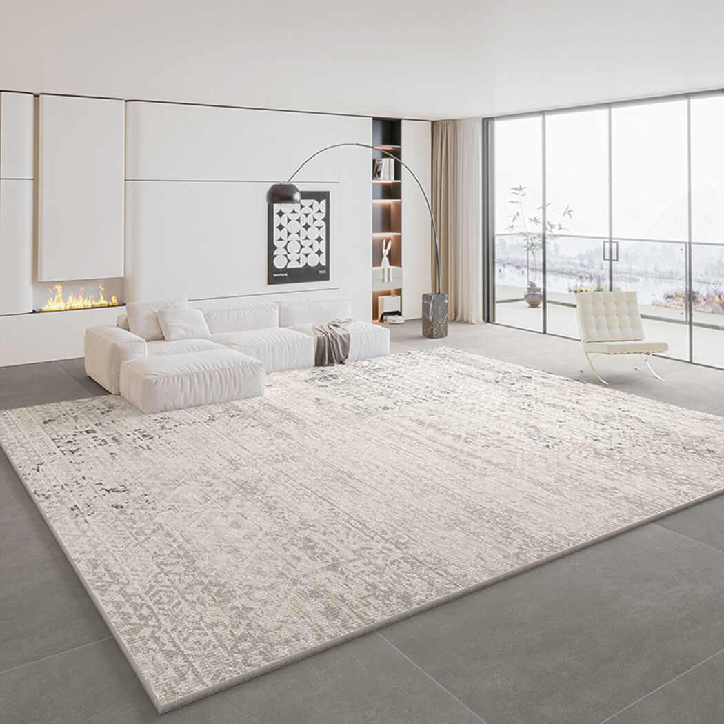 BowooHome ラグ おしゃれ シンプル ラグマット 平坦な表面 毛足がない サラサラした触り カーペット 洗える 掃除簡単 滑り止め付き 四季通用 春夏秋冬使える