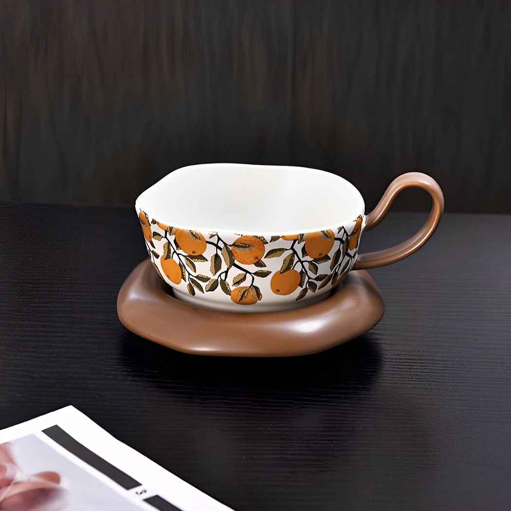 BowooHome マグカップ コーヒー カップ ティーカップ オシャレ Coffee Cup 磁器 耐熱 シンプル お手入れ簡単 食洗器可 耐冷