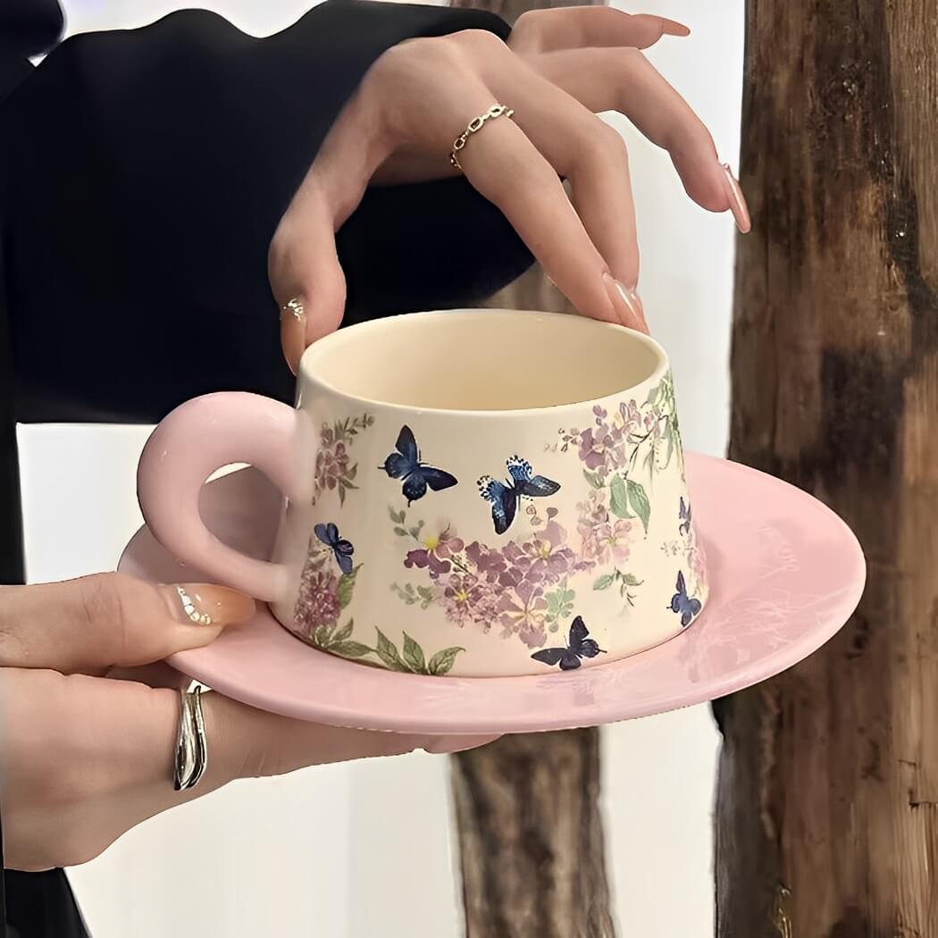 BowooHome コーヒーカップ ティーカップ コップ 磁器 家庭用 店舗用 ミルクティー 飲料 お茶 Coffee Cup 耐熱 耐冷 食洗器可 お手入れ簡単