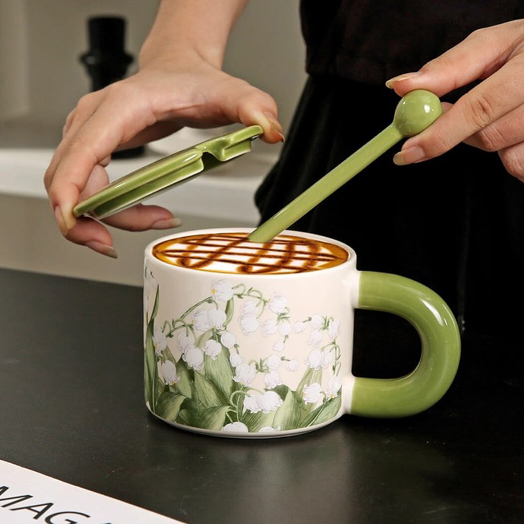 BowooHome コーヒーカップ ティーカップ コップ 家庭用 店舗用 磁器 ミルクティー 飲料 お茶 Coffee Cup 耐冷 耐熱 食洗器可 お手入れ簡単