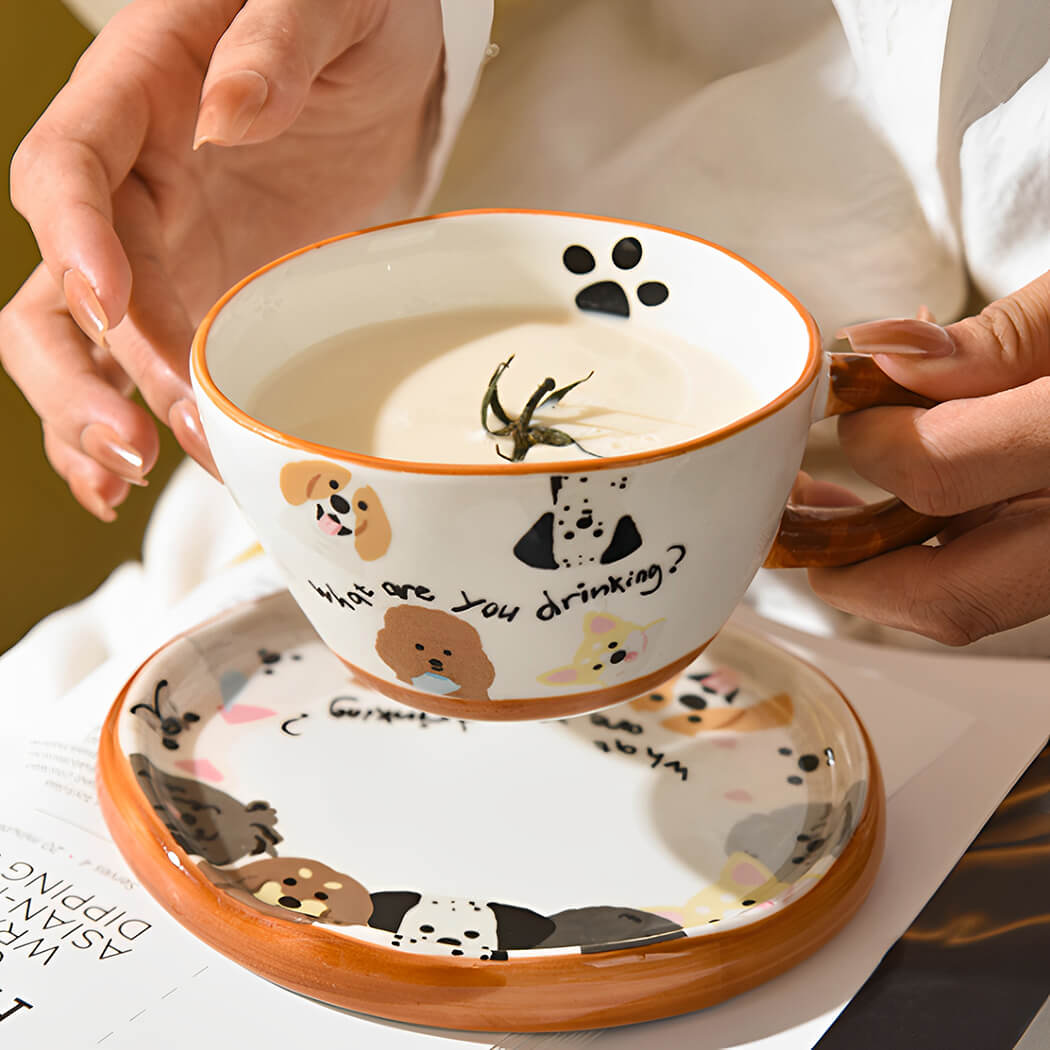 BowooHome コーヒーカップ 磁器 ティーカップ コップ 家庭用 店舗用 ミルクティー Coffee Cup 飲料 お茶 耐熱 耐冷 可愛い 食洗器可 お手入れ簡単