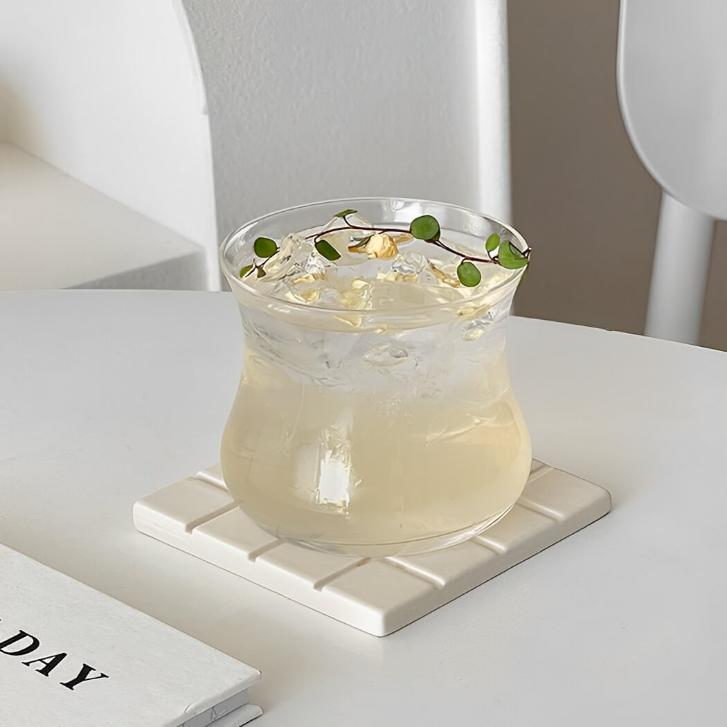 BowooHome グラス コーヒーカップ 耐熱 耐冷 ティーカップ ガラス シンプル オシャレ カップ 食洗器可 Coffee Cup お手入れ簡単