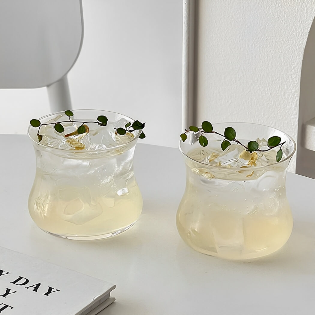 BowooHome グラス コーヒーカップ 耐熱 耐冷 ティーカップ ガラス シンプル オシャレ カップ 食洗器可 Coffee Cup お手入れ簡単