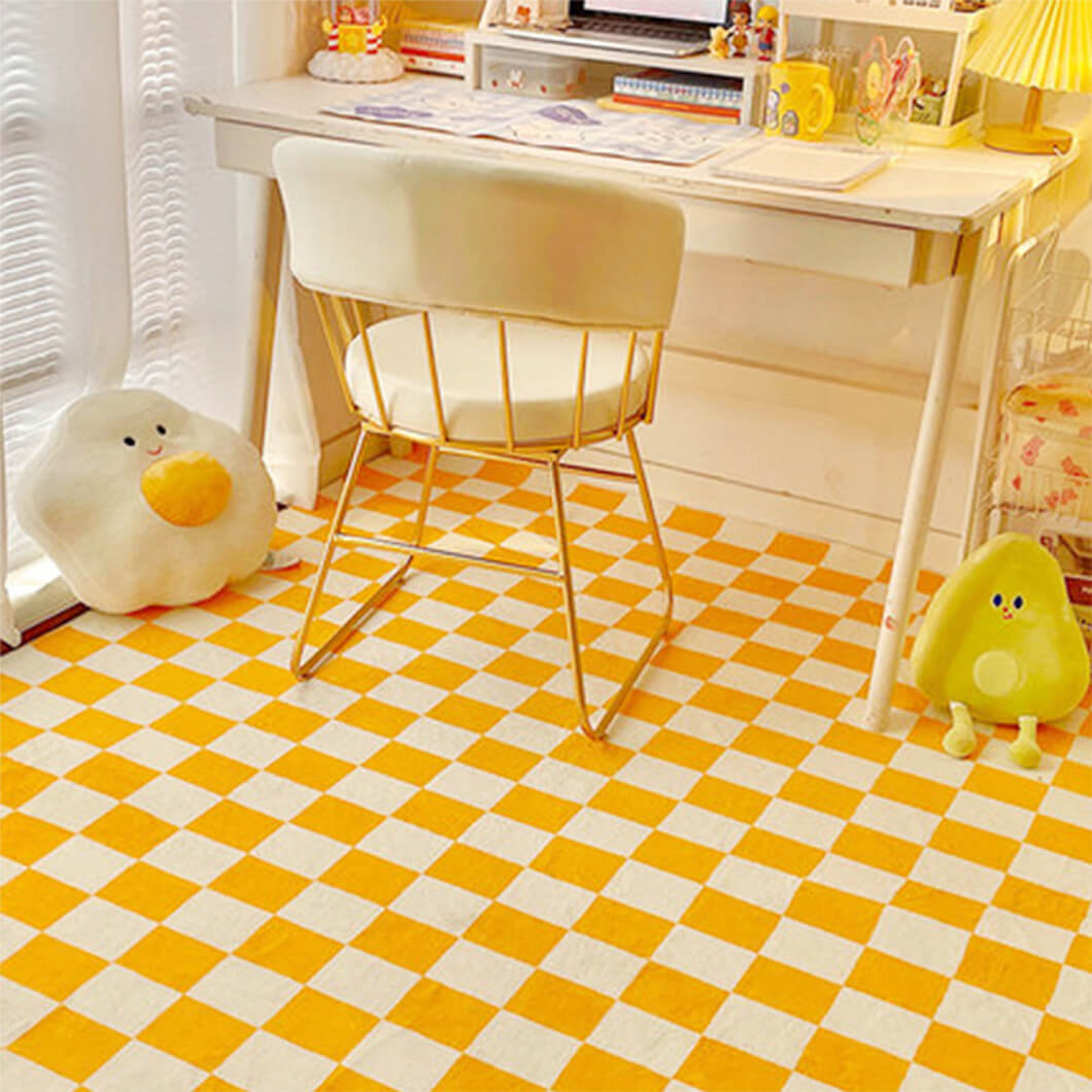 [Copy]BowooHome ラグ チェック柄 短毛 シンプル 長方形 おしゃれ カーペット 北欧 ラグマット 洗える 掃除簡単 四季通用