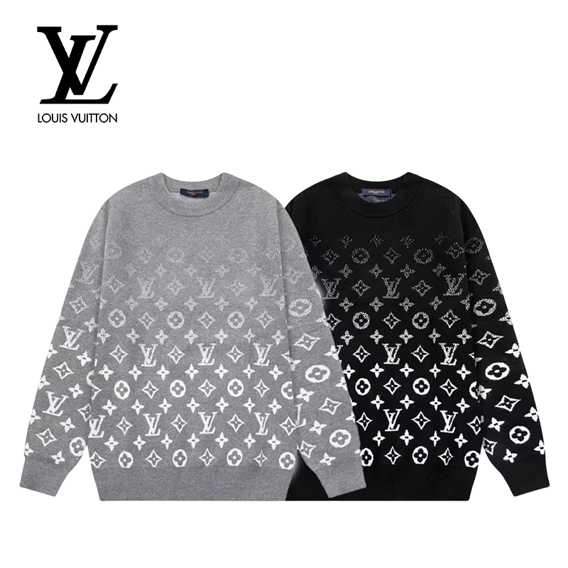 ダミエウールクルーネック