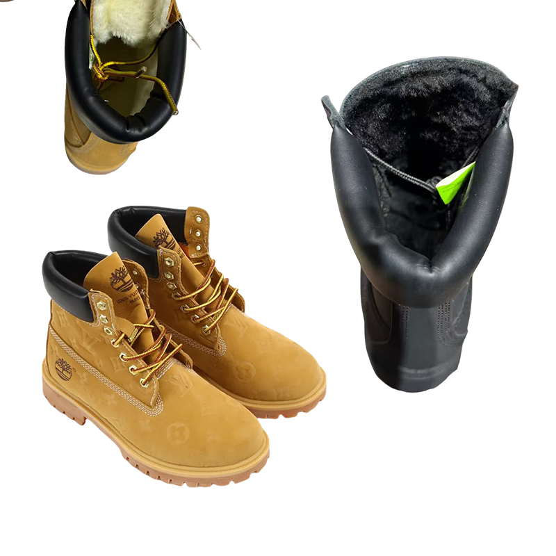 フリース裏地のマーティンブーツ