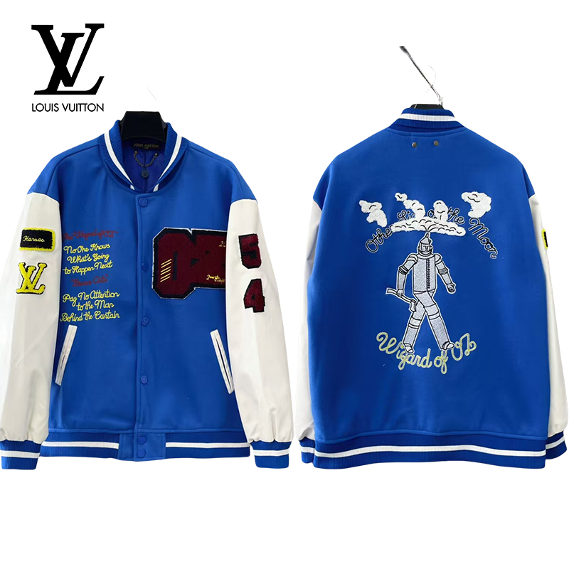 エンブロイダードカーフスキンバーシティジャケット