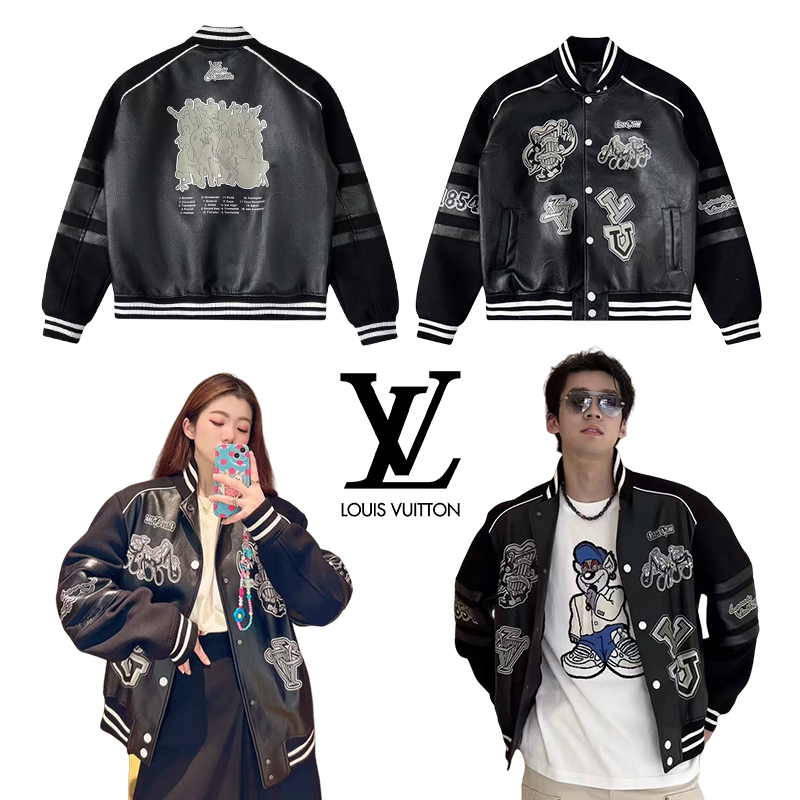 エンブロイダードカーフスキンバーシティジャケット