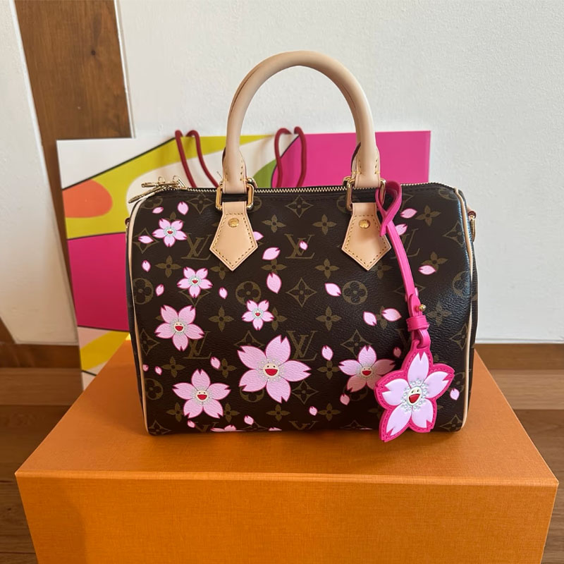 LV × TM 村上隆サクラブラウントート バッグ レディースショルダーバッグM14194