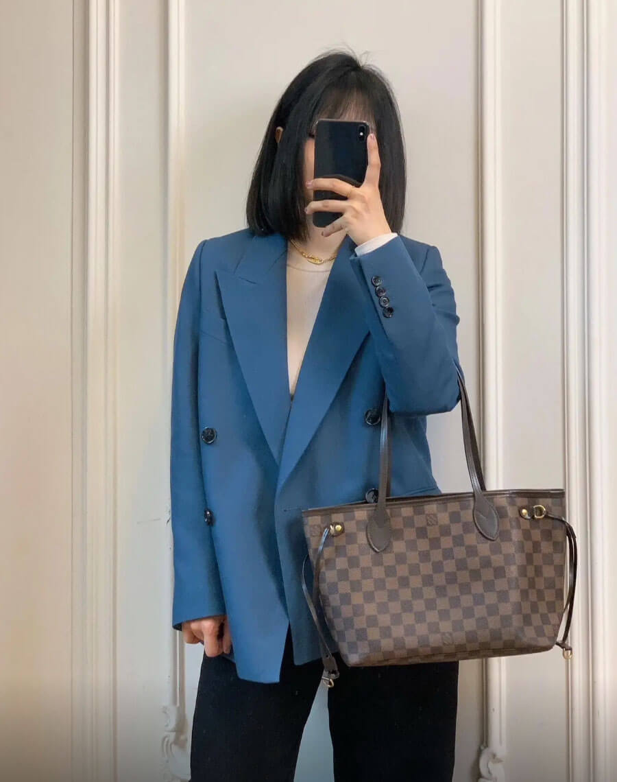 人気【Louis Vuitton】ネヴァーフル PM ダミエ・エベヌトート バッグN40600