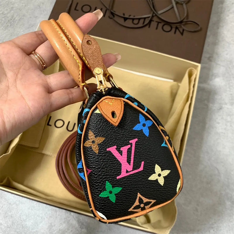 LV × TM マルチカラーノワールナノ･スピーディクロス ボディ バッグショルダー バッグ レディースM13406