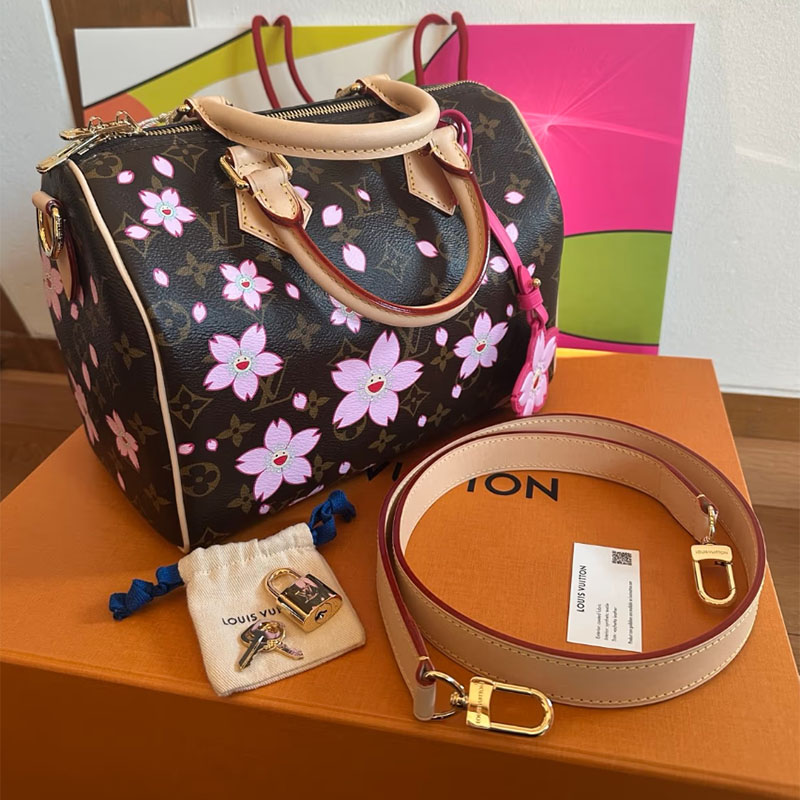 LV × TM 村上隆サクラブラウントート バッグ レディースショルダーバッグM14194