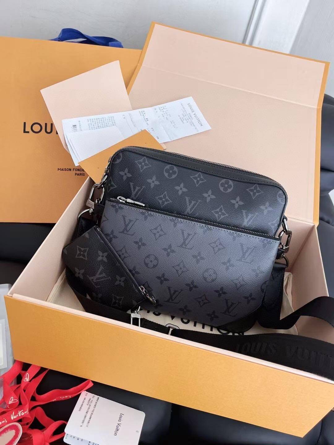 LVトリオ･メッセンジャー クロス ボディ バッグ、クラッチ バッグ、小銭入れ 3つ1セットM69443