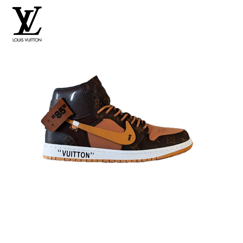 Off-White x Air Jordan 1 ブラウン カスタム - メンズ＆ウィメンズ スニーカー