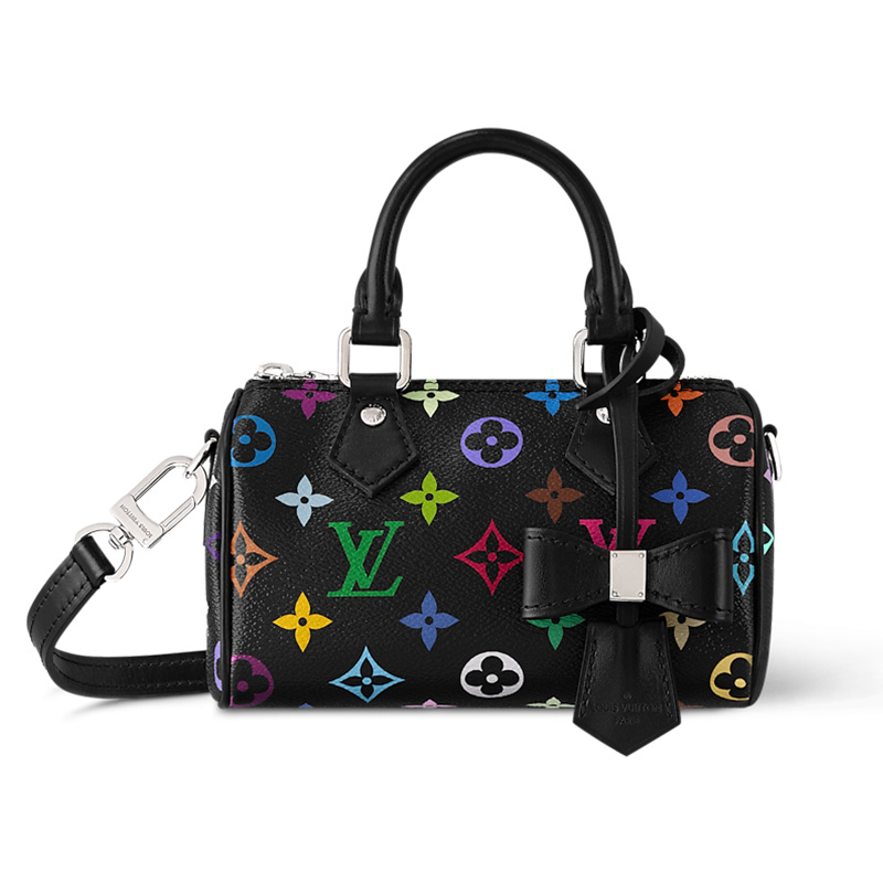 LV × TM マルチカラーノワールナノ･スピーディクロス ボディ バッグショルダー バッグ レディースM13406