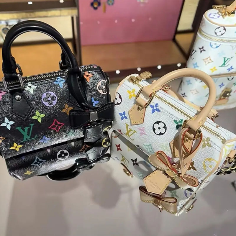 LV × TM マルチカラーノワールナノ･スピーディクロス ボディ バッグショルダー バッグ レディースM13406