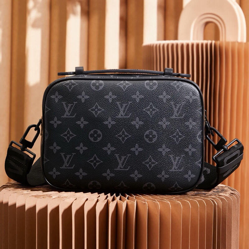 S Lock メッセンジャーショルダーバッグ レザー ユニセックス