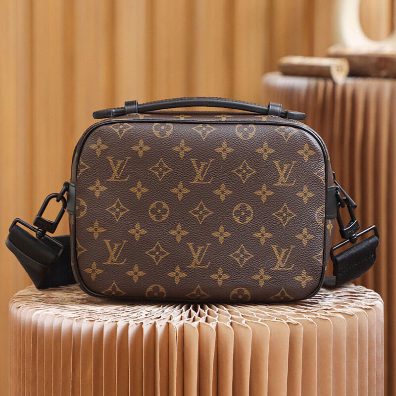 S Lock メッセンジャーショルダーバッグ レザー ユニセックス