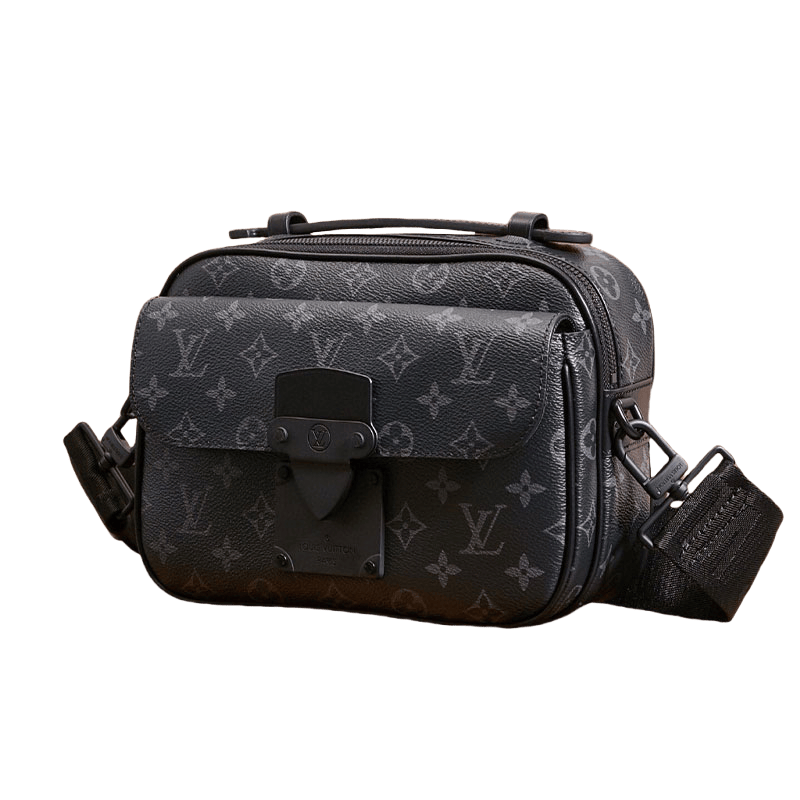 S Lock メッセンジャーショルダーバッグ レザー ユニセックス