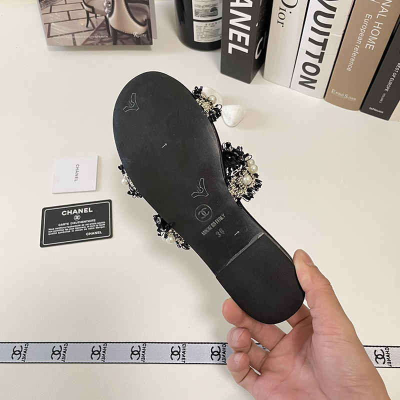 【もこもこ&パールが可愛い】シャネル（CHANEL）サンダル  シューズ レディース 3色選択可