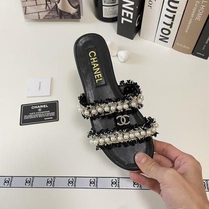 【もこもこ&パールが可愛い】シャネル（CHANEL）サンダル  シューズ レディース 3色選択可