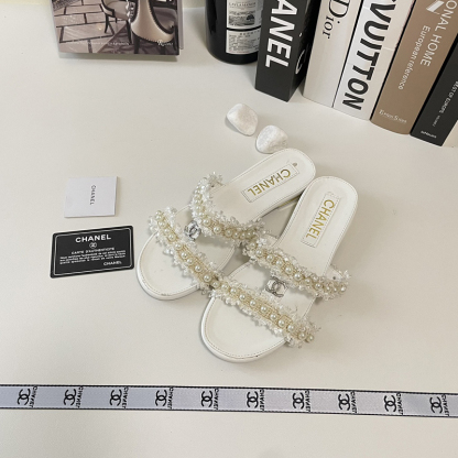 【もこもこ&パールが可愛い】シャネル（CHANEL）サンダル  シューズ レディース 3色選択可