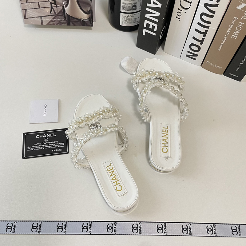 【もこもこ&パールが可愛い】シャネル（CHANEL）サンダル  シューズ レディース 3色選択可