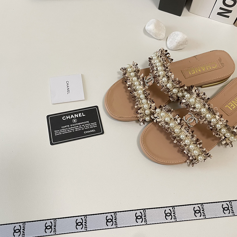 【もこもこ&パールが可愛い】シャネル（CHANEL）サンダル  シューズ レディース 3色選択可