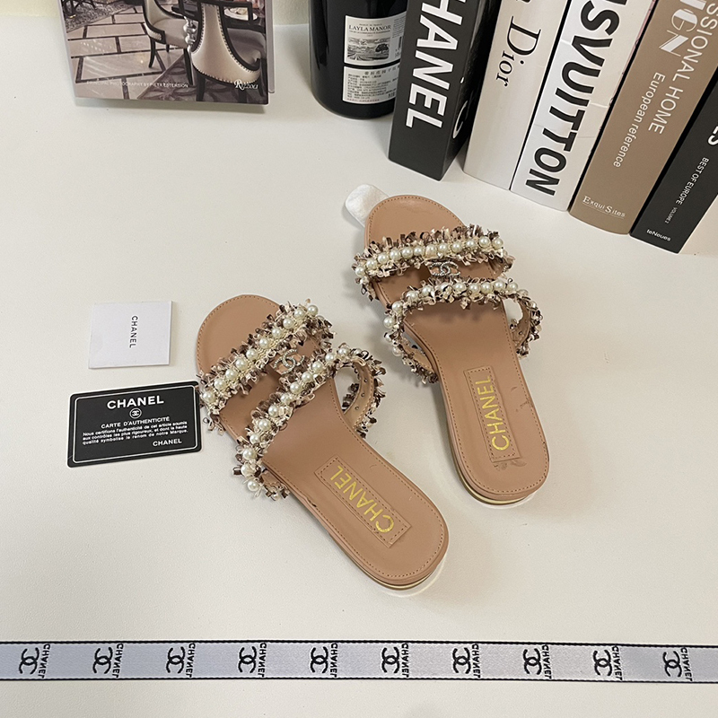 【もこもこ&パールが可愛い】シャネル（CHANEL）サンダル  シューズ レディース 3色選択可